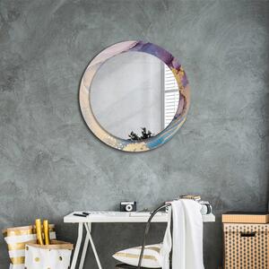 Kulaté dekorační zrcadlo na zeď Mramorový kámen