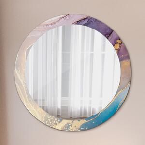 Kulaté dekorační zrcadlo na zeď Mramorový kámen