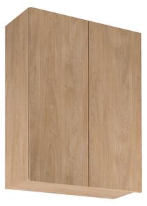 Vysoká horní kuchyňská skříňka SALERNO - šířka 80 cm, dub