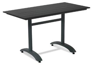 AJ Produkty Zahradní stůl Piazza, 1200x700 mm, černá, černé umělé dřevo