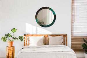 Kulaté dekorační zrcadlo na zeď Mramorová zelená
