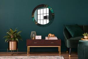 Kulaté dekorační zrcadlo na zeď Mramorová zelená