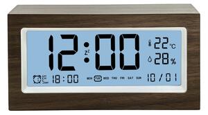 JVD Svítící digitální hranatý budík JVD SB2896 v imitaci dřeva