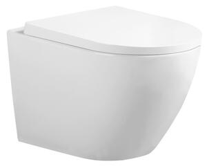 BPS-koupelny Závěsná WC mísa se SoftClose sedátkem HYD-4706, bílá