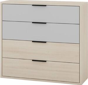 Szynaka Komoda Ryga 06 98 cm dub Riva/šedá
