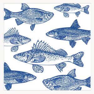 Sada papírových ubrousků Fishes, 40 dílů