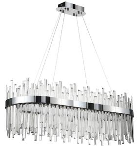 Toolight Toolight, LED křišťálové svítidlo 80x35 cm, 62W, APP1514-CP80, chromová, OSW-03262