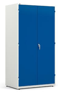 AJ Produkty Kovová skříň SPIRIT, 1900x1020x635 mm, bílá, modré dveře