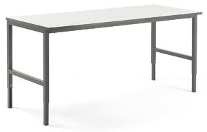 AJ Produkty Pracovní stůl CARGO, 2000x750 mm, bílá laminátová deska, šedý rám