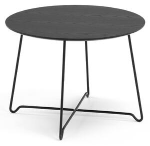 AJ Produkty Konferenční stolek IRIS, Ø700 mm, černá, černá deska