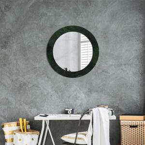 Kulaté zrcadlo rám s potiskem Zelený mramor