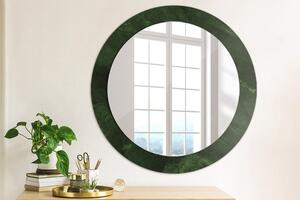 Kulaté zrcadlo rám s potiskem Zelený mramor