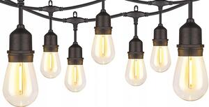 Garden Line Světelný LED řetěz Filame 15 m 12 V černý/teplá bílá