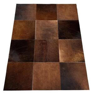 Kožený koberec AROS hnědý S S
