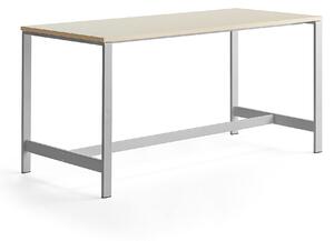 AJ Produkty Stůl VARIOUS, 1800x800 mm, výška 900 mm, stříbrné nohy, bříza