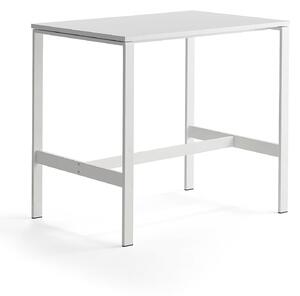 AJ Produkty Stůl VARIOUS, 1200x800 mm, výška 1050 mm, bílé nohy, bílá