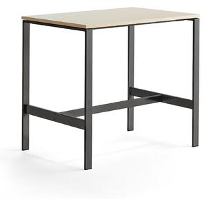 AJ Produkty Stůl VARIOUS, 1200x800 mm, výška 1050 mm, černé nohy, bříza