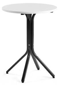 AJ Produkty Stůl VARIOUS, Ø700 mm, výška 900 mm, černá, bílá