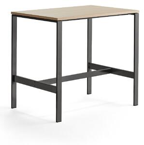 AJ Produkty Stůl VARIOUS, 1200x800 mm, výška 1050 mm, černé nohy, dub