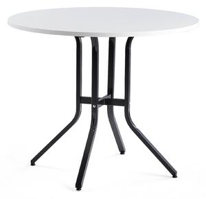 AJ Produkty Stůl VARIOUS, Ø1100 mm, výška 900 mm, černá, bílá
