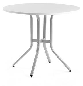 AJ Produkty Stůl VARIOUS, Ø1100 mm, výška 900 mm, stříbrná, bílá