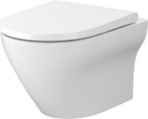 Cersanit Larga wc mísa se sedátkem s pomalým sklápěním závěsná bez splachovacího kruhu bílá S701-472