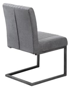 Konferenční židle Asteg, šedá, kovová podnož