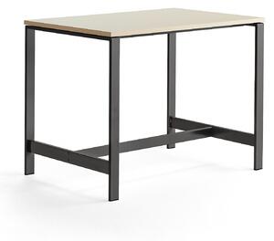 AJ Produkty Stůl VARIOUS, 1200x800 mm, výška 900 mm, černé nohy, bříza