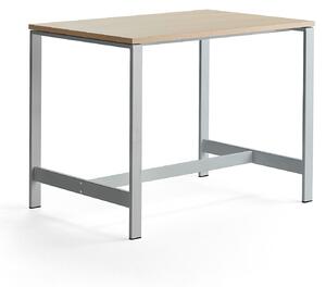 AJ Produkty Stůl VARIOUS, 1200x800 mm, výška 900 mm, stříbrné nohy, dub