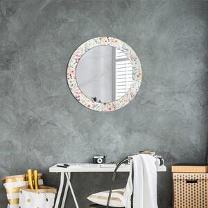 Kulaté dekorační zrcadlo na zeď Divoké květiny