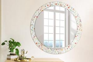 Kulaté dekorační zrcadlo na zeď Divoké květiny