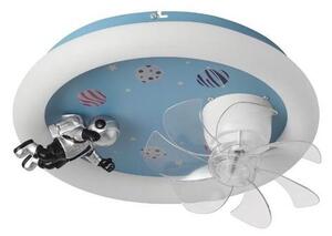 LED Dětské stm str svítidlo s ventilátorem LED/48W/230V 3000/4000/6000K modrá