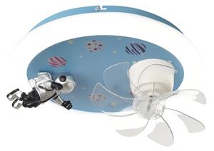 LED Dětské stm str svítidlo s ventilátorem LED/48W/230V 3000/4000/6000K modrá