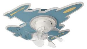 LED Dětské stm str svítidlo s ventilátorem LED/63W/230V 3000/4000/6000K modrá