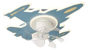 LED Dětské stm str svítidlo s ventilátorem LED/63W/230V 3000/4000/6000K modrá