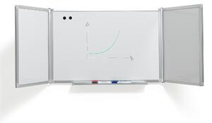 AJ Produkty Bílá magnetická tabule TRACEY, rozevírací, 2400x900 mm