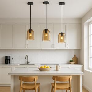 Toolight Závěsné skleněné LED osvětlení D12 APP1704-1PC jantarová 4