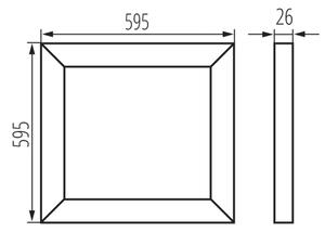 Kanlux 46070 - LED Podhl. rám AVAR LED/32W/230V 3000/4000/6000K 60x60 cm UGR<19