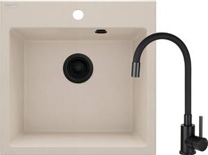 Deante Granite sink with tap, 1-bowl