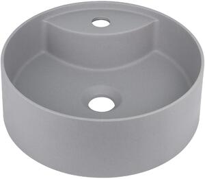 Deante Silia, umývadlo na dosku s otvorom na batériu 360x360x125mm, šedá metalíza, DEA-CQS_SU4B