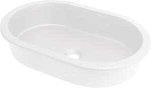 Deante Silia, granitové umývadlo na zapustenie zdola 588x390x145 mm, biela matná, DEA-CQS_AU6U