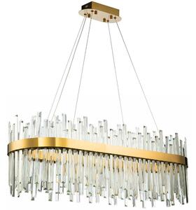 Toolight Toolight, LED křišťálové svítidlo 80x35 cm, APP1513-CP80, zlatá matná, OSW-03260