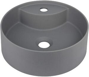 Deante Silia, umývadlo na dosku s otvorom na batériu 360x360x125mm, antracitová metalíza, DEA-CQS_TU4B