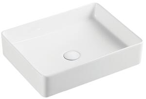 Hydroland Keramické umyvadlo na desku Hera 47x36 cm, bílé