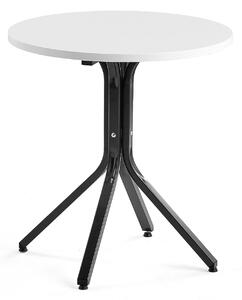 AJ Produkty Stůl VARIOUS, Ø700 mm, výška 740 mm, černá, bílá