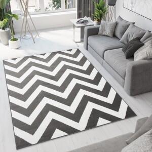 Makro Abra Moderní kusový koberec BALI C438A tmavě šedý / bílý Rozměr: 300x400 cm