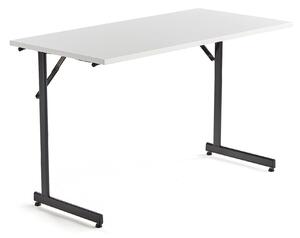AJ Produkty Skládací stůl CLAIRE, 1200x600 mm, bílá, černá