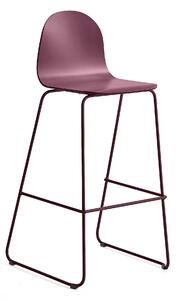AJ Produkty Barová židle GANDER, výška sedáku 790 mm, lakovaná skořepina, podzimní červeň