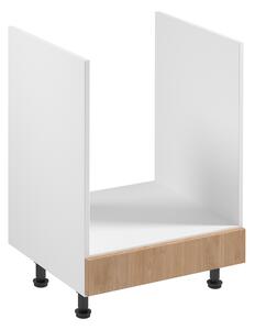 Kuchyňská skříňka pro vestavnou troubu SALERNO - šířka 60 cm, bílá / dub