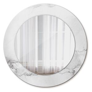 Kulaté dekorační zrcadlo Bílý mramor
